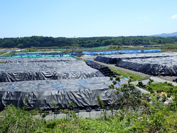 plastic bags with contaminated soil